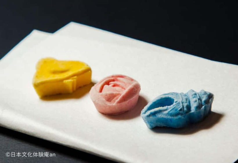 2 Types of Japanese Sweets making and Tea Ceremony - Making two seasonal nerikiri sweets
