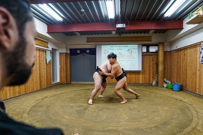 Authentic Sumo Experience in Tokyo: Enter the Sanctuary - Trying sumo exercises with retired wrestlers