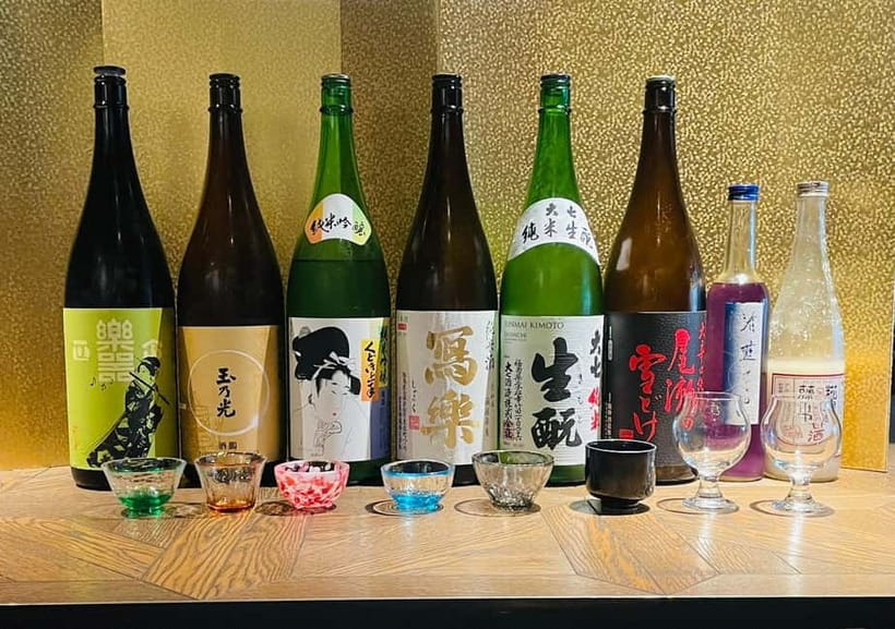 Casual Japanese sake tasting and snack experience, Kabukicho - Traditional snacks make the tasting easier