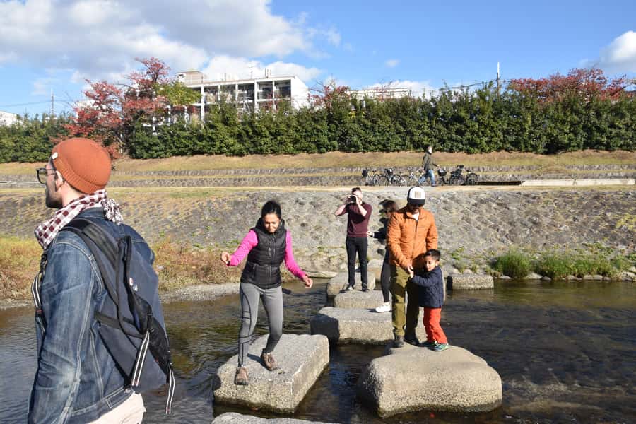 Cycle Kyoto's Hidden Gems & Gion Stroll - The river junction and the ride back