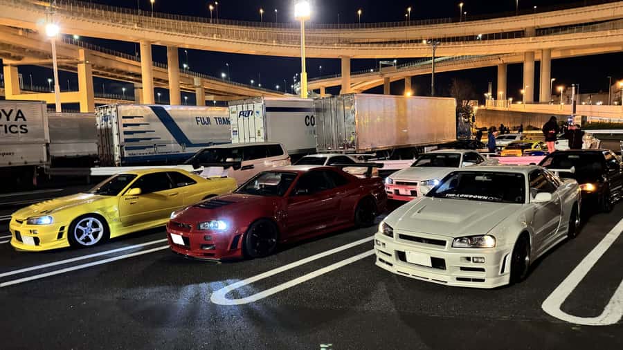 Daikoku & Tokyo Private JDM Tour by 700HP R34 GT-R - The road to Daikoku and the chance of a convoy