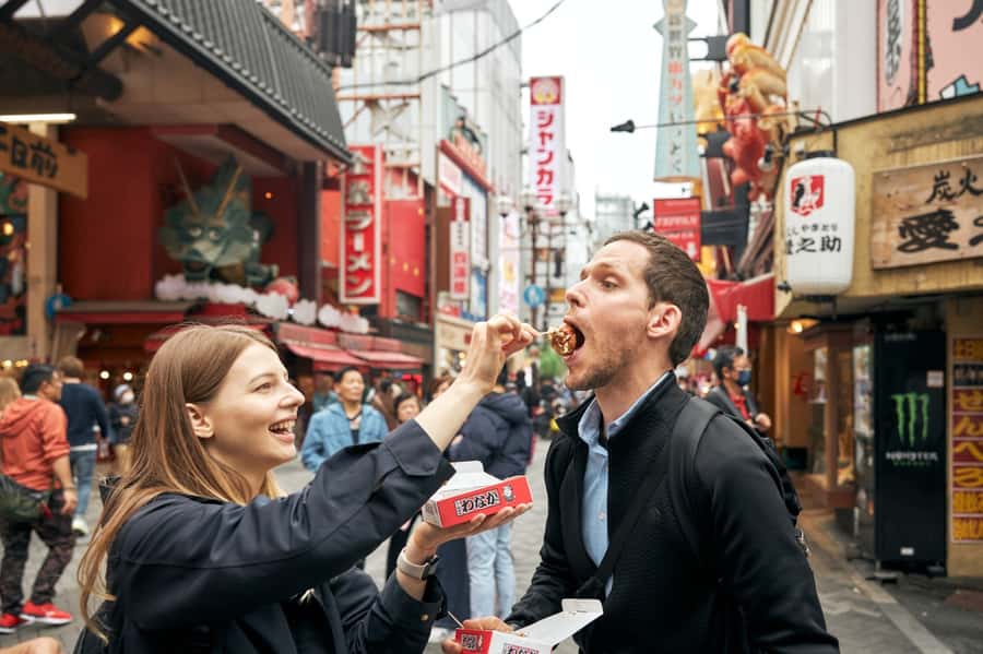 Eat Like a Local in Osaka – Private Custom Street Food Tour - Starting among Dotonbori’s neon signs