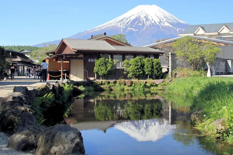 Halfway Up Mt,Fuji, Oshino Hakkai, Kawaguchiko from Tokyo - Oshino Hakkai: clear water and a busy commercial edge