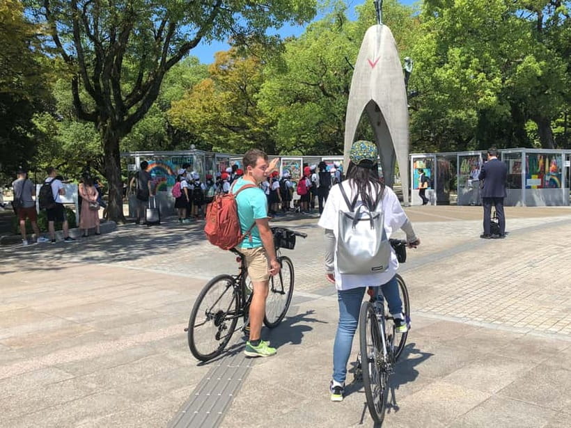 Hiroshima: City and Miyajima Bike and Boat Tour - Riding through Peace Park and the A-bomb Dome