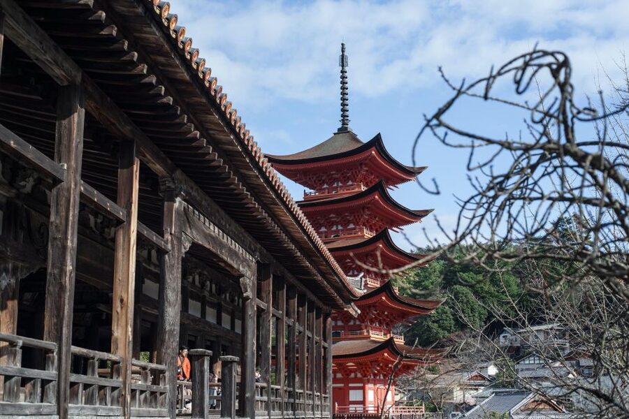 Hiroshima: Miyajima Peace Memorial Icons of Peace and Beauty - Itsukushima Shrine appears to float at high tide