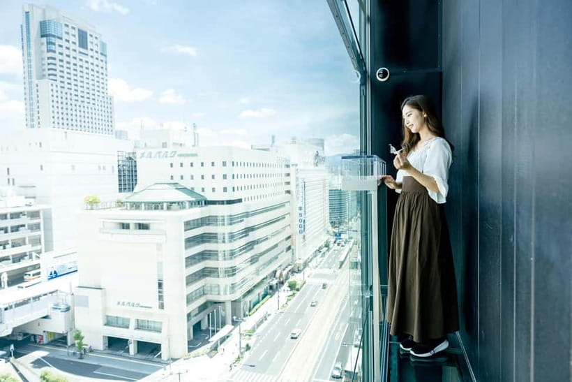 HIROSHIMA ORIZURU TOWER Admission Ticket - A rooftop view with Hiroshima in full context