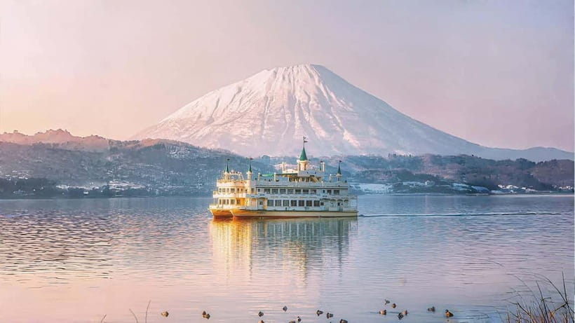Hokkaido Seasonal: Lake Toya & Noboribetsu Jigokudani Valley - Lake Toya and the view toward Mount Yotei