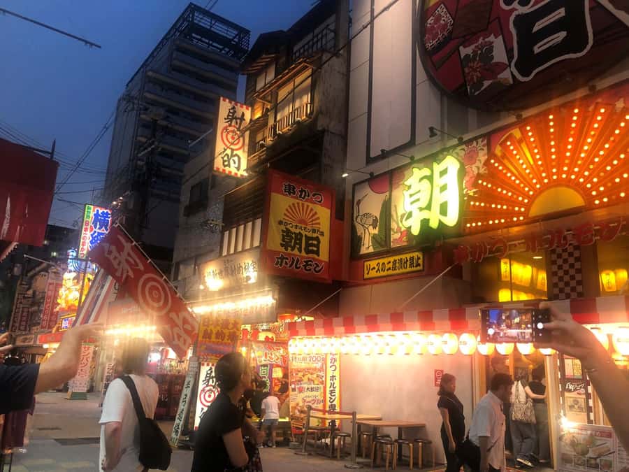 Hungry Osaka Street Food Tour: 15 Dishes & 3 Drinks - The first plates: kushikatsu and doteyaki