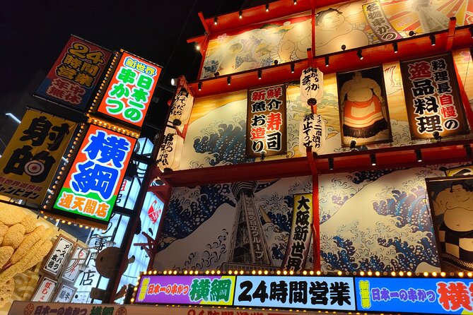 Hungry Osaka Street Food Tour:15 Tastings & 3 Drinks with a Local - Five stops, fifteen tastings, and a full Osaka menu