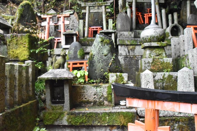 Inside of Fushimi Inari - exploring and lunch with locals - Bamboo, cedar, worship stones, and a waterfall