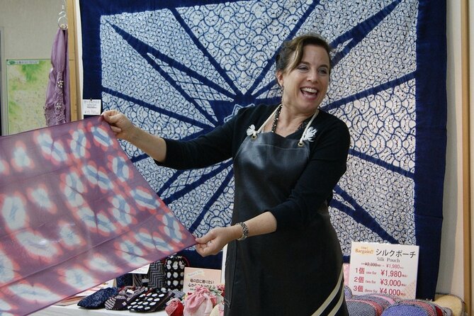 Itajime Shibori Scarf Class - Making a scarf in Kyoto, one fold at a time