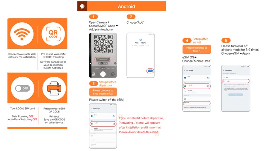 Japan: eSIM with Unlimited Local 4G/5G Data - Installing the eSIM before you leave