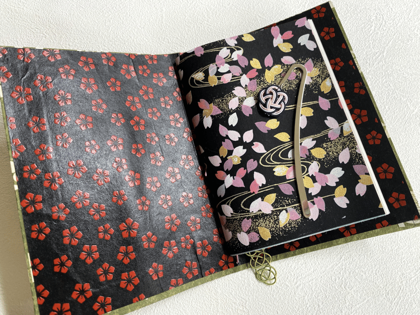 Japanese paper Notebook and Mizuhiki Belt Bookmark Workshop - Tea, sweets, and a gentler pace