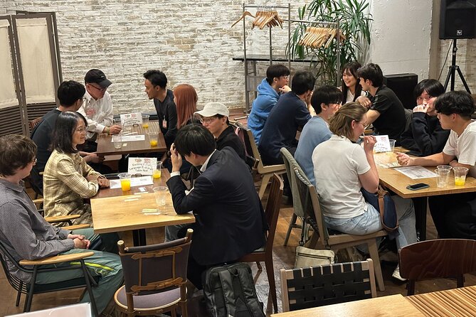 Japanese Speaking Experience Meet the locals Friend Cafe Shibuya - Topic cards make the first question easier