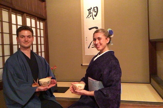 Kimono Tea Ceremony at Kyoto Maikoya, NISHIKI - Making matcha and tasting wagashi
