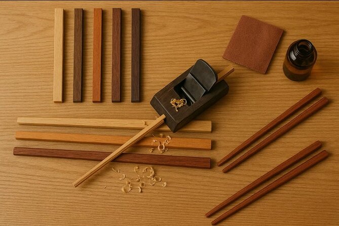 Kyoto : Chopsticks Making Workshop in Gion with Engraving Option - Sanding Brings Out the Shape