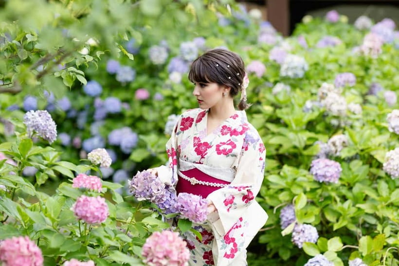 Kyoto Gion Kiyomizudera Kimono Yukata Hairstyle | Photoshoot - Picking between Gion and Kiyomizudera