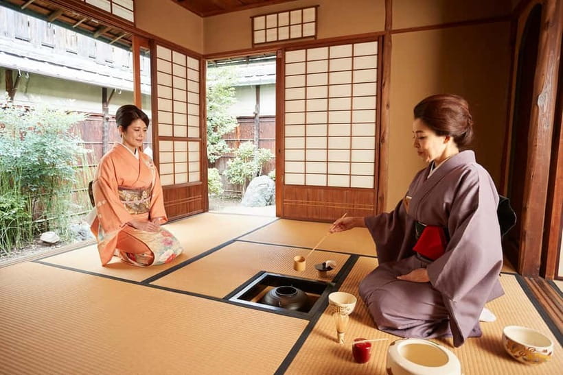 Kyoto: Kimono Tea Ceremony with Matcha and Sweet - Choosing a kimono before the tea room