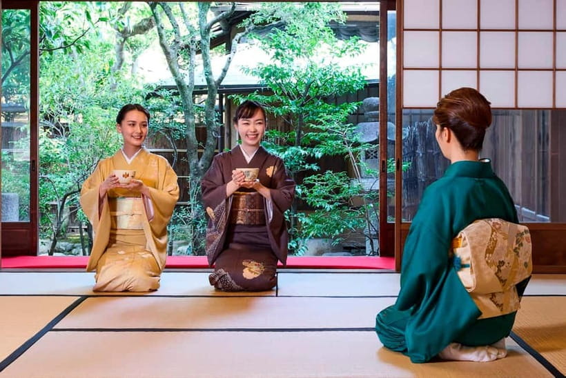 Kyoto: Kimono Tea Ceremony with Matcha and Sweet - Entering the tatami tea room