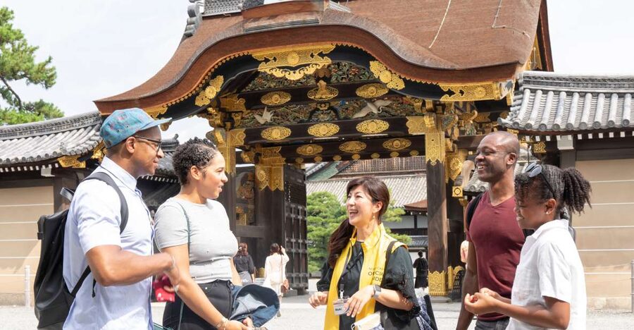 Kyoto: Nijo-jo Castle and Ninomaru Palace Guided Tour - Karamon Gate and the approach to power