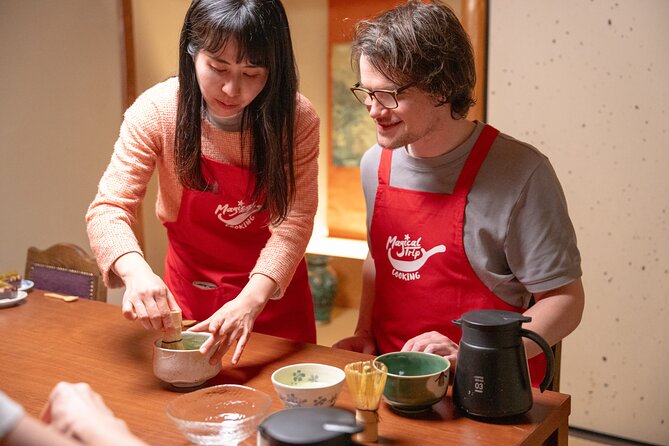 Kyoto Sushi Making Experience with a Professional Sushi Chef - Finishing with matcha in a Kyoto-style garden