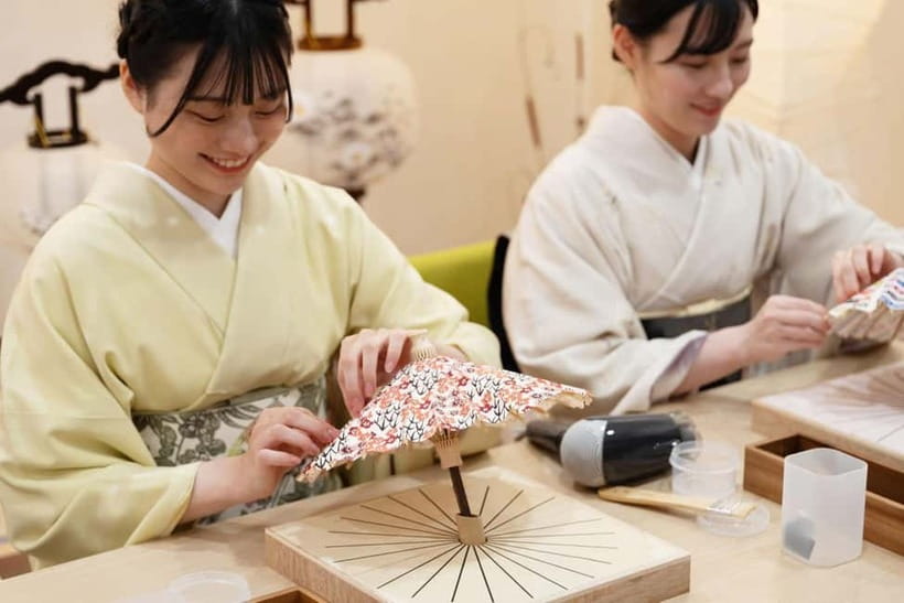 Kyoto: Traditional Mini Umbrella Making Workshop - Inside the umbrella shop