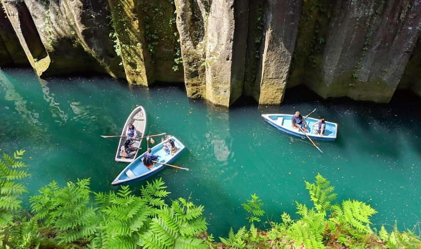 Mt. Aso & Takachiho Gorge Tour with Optional Boat Ride - Takachiho Gorge on foot