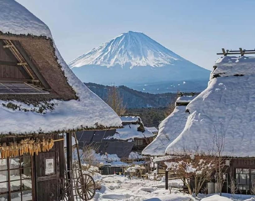 Mt. Fuji Heritage Tour: Traditional Villages, Lakes & Shrine - Saiko Iyashi no Sato Nenba and its Fuji backdrop