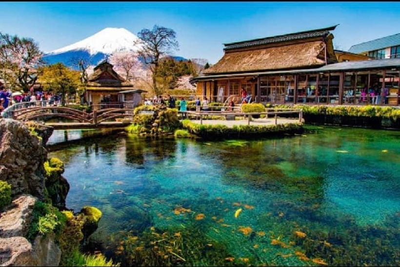 Mt Fuji Top 5 Spots Day Tour: Arakurayama Park,Oshino Hakkai - Oshino Hakkai and the eight clear springs