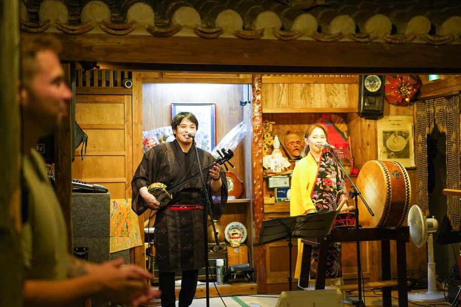 Naha Bar Hopping Tour in Okinawa - Stop one: Okinawa beer, local plates, and habu-shu