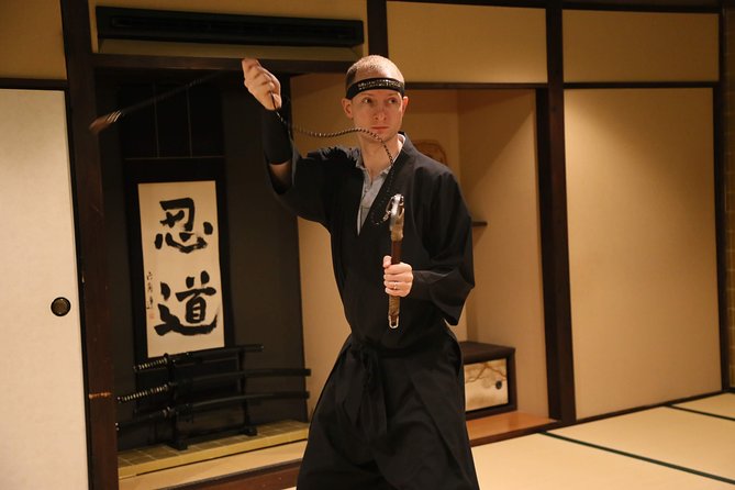 Ninja 2-hour Hands-on Lesson by Japanese master in Kyoto -Medium - Rope Skills and the Kusarigama