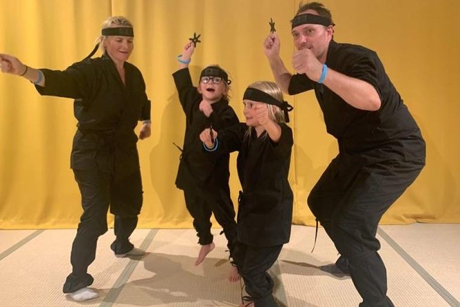 Ninja Experience (Family Friendly) at Samurai Ninja Museum TOKYO - Dressing as a ninja and taking the photo