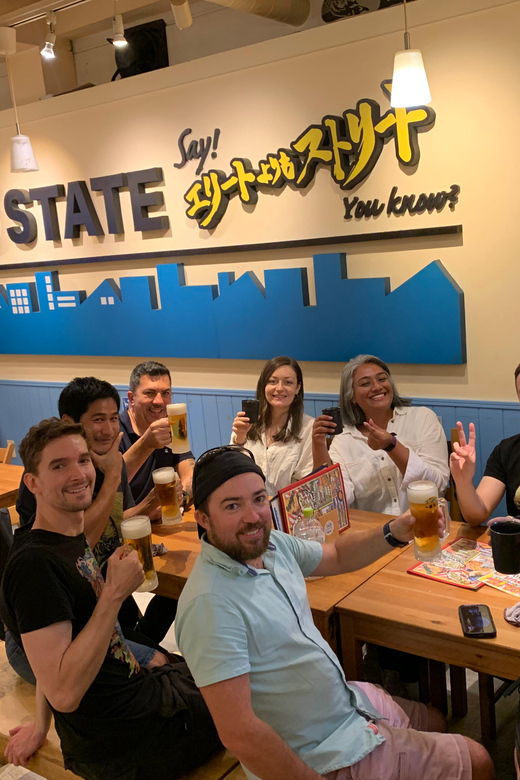 Osaka: Namba Pub Bar Crawl with a Local Guide - Stop two: sake and neighborhood character in Shinsaibashi
