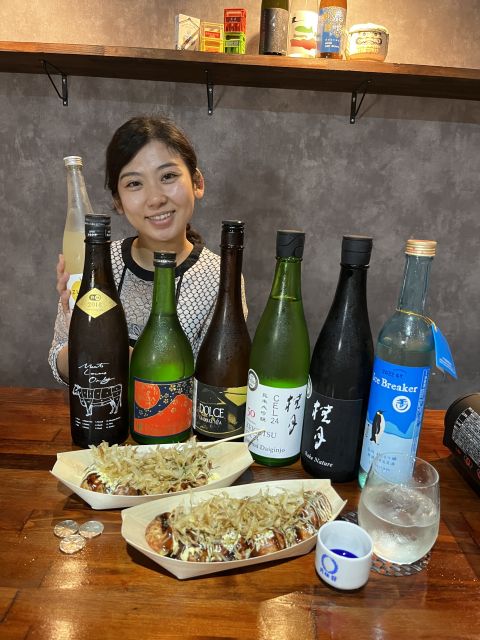 Osaka Sake Tasting with Takoyaki Cooking - Step two: turning homemade takoyaki into dinner