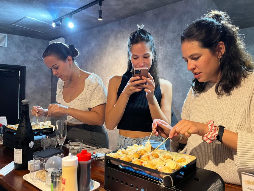 Osaka Sake Tasting with Takoyaki Cooking - How much sake will you actually drink?