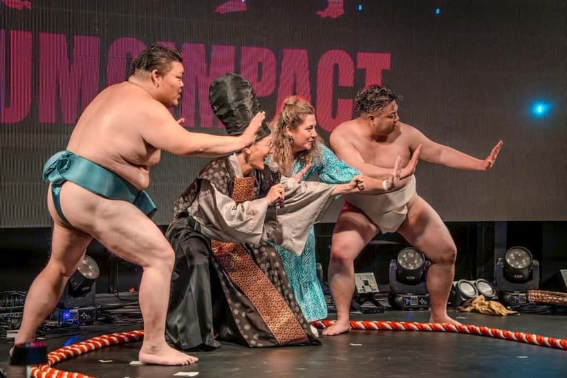 Osaka:SUMO BEATS SHOWCASE: Taiko Drum and Wagyu burger! - The Main Match: More Than a Demonstration