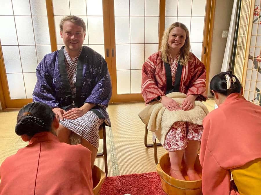 Osaka Temple Cool Foot Bath & Matcha Experience〈45min〉 - Key points at a glance