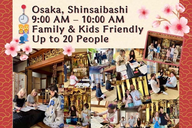 Osaka: Temple Tour and Traditional Calligraphy Lesson - The opening lesson: Osaka, temples, shrines, and useful language