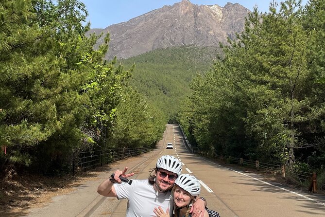Sakurajima Century Lava Climb Journey with E-bike - The uphill ride and its regular pauses