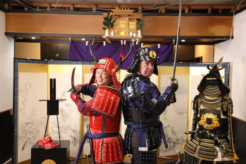 Samurai Armor & Sword experience with phot near Osaka Castle - Walking with a sword at your waist