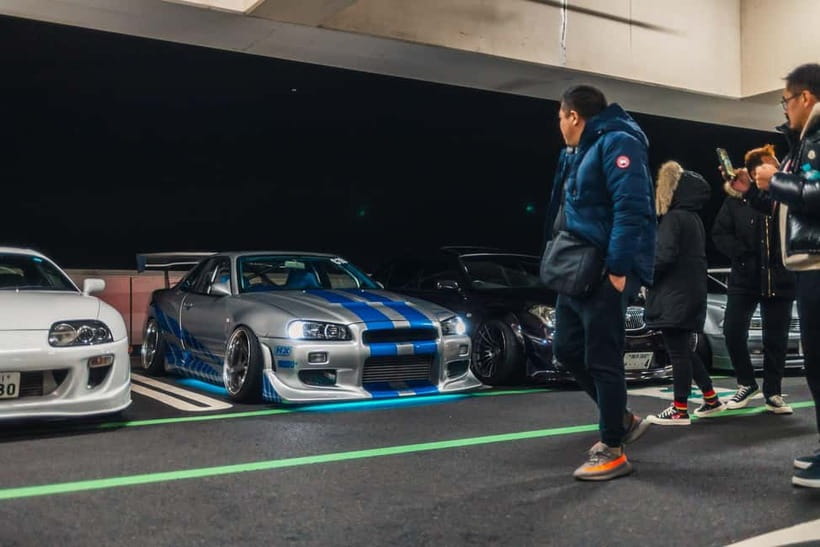 Secret Car Meet: R34 Skyline Car Club Membership - What this Tokyo car-club night is really like