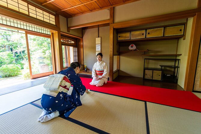 Stunning Private Tea Ceremony: Camellia Garden Teahouse - Floor seating, chairs, and clothing notes