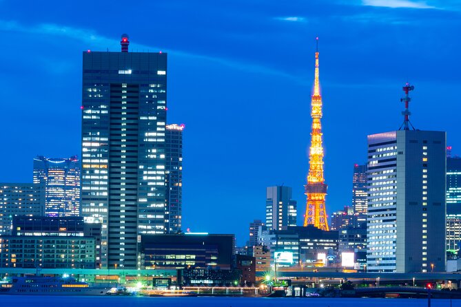 Tokyo Bay Yakatabune Dinner/Day Cruise with Japan Show and Drinks - Tokyo Tower and the night skyline