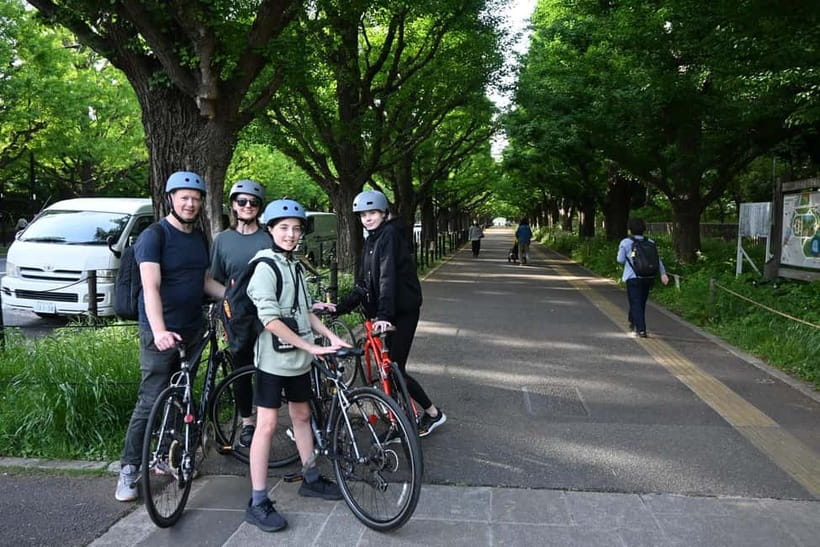 Tokyo Bike Tour: Shibuya, Harajuku & Hidden Gems - Gaien Ginkgo Avenue and the National Stadium