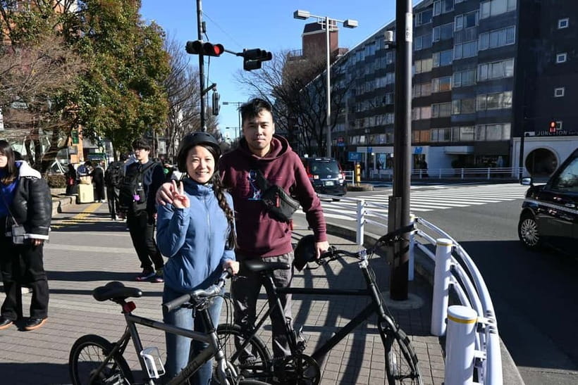 Tokyo Bike Tour: Shibuya, Harajuku & Hidden Gems - Meeting near Yoyogi and getting ready to ride