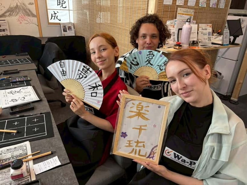 Tokyo:Calligraphy &Make your original folding fan in Asakusa - Why this Asakusa class feels different