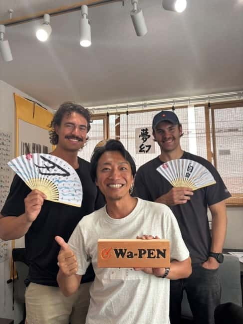 Tokyo:Calligraphy &Make your original folding fan in Asakusa - Melting traditional ink instead of reaching for a bottle