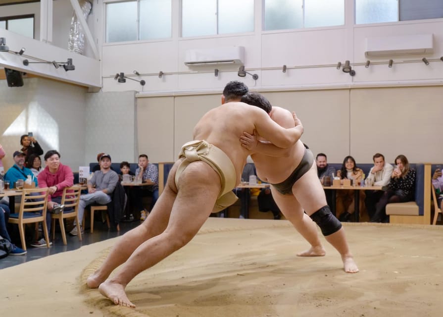 Tokyo: Challenge Sumo Wrestlers and Enjoy Meal - The Demonstration: Sumo Explained in Plain English