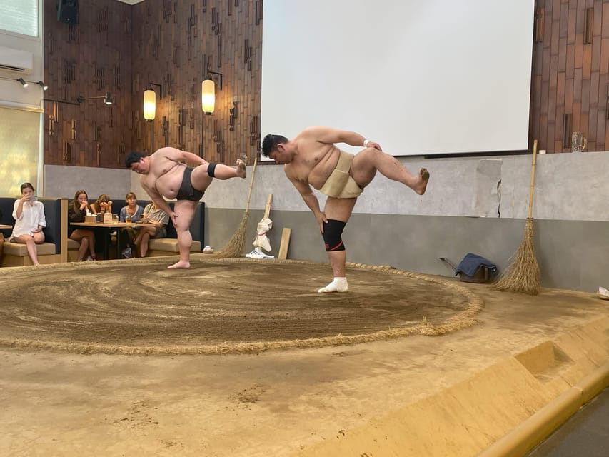 Tokyo: Challenge Sumo Wrestlers and Enjoy Meal - Putting on the Sumo Costume