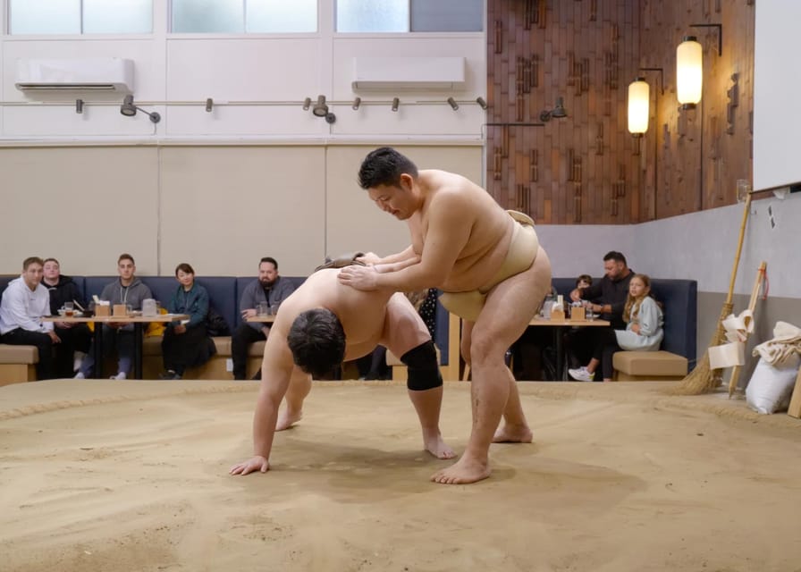 Tokyo: Challenge Sumo Wrestlers and Enjoy Meal - From Kikukawa Station to the Sumo Venue